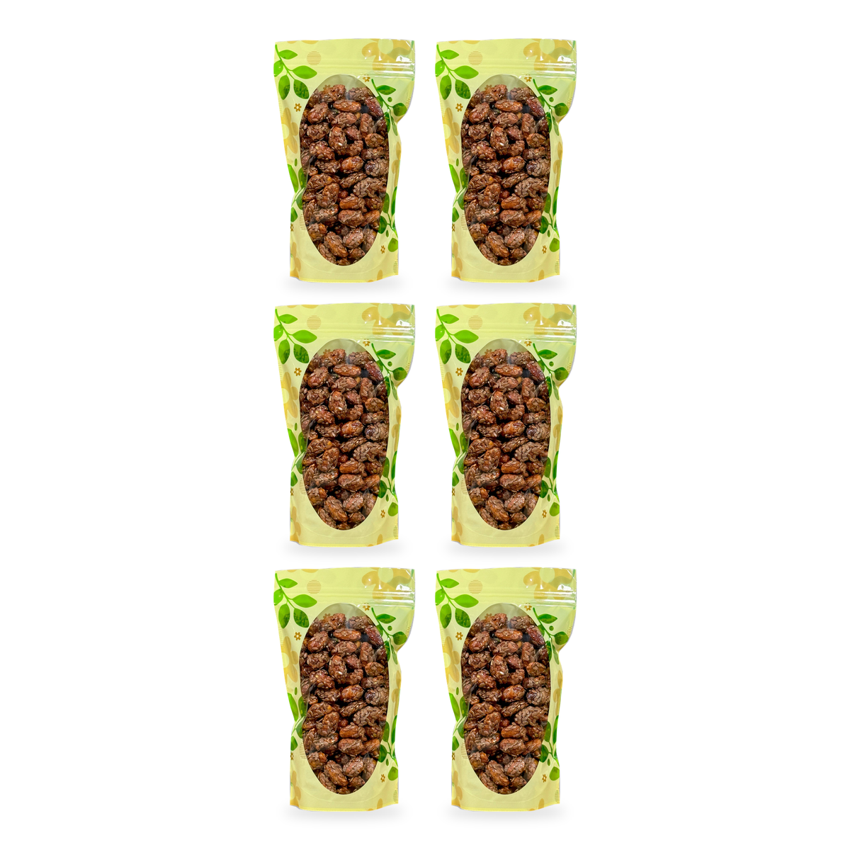 Amandes caramélisées aux graines de lin 250 g - lot de 6 sachets