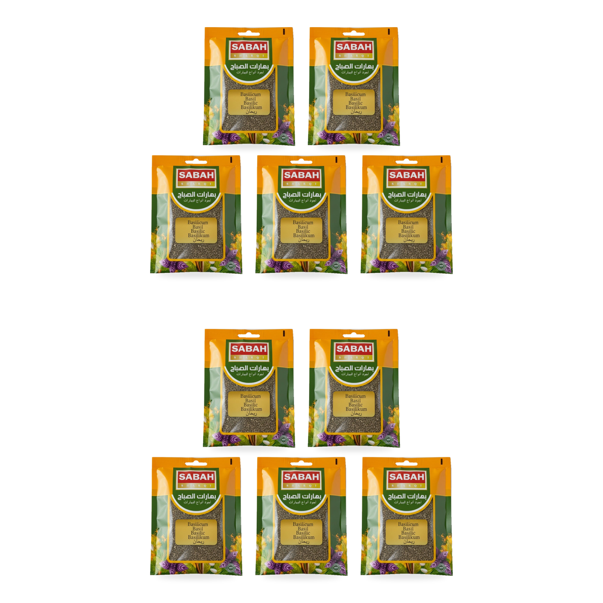 Basilic séché Sabah 20 g — lot de 10 sachets