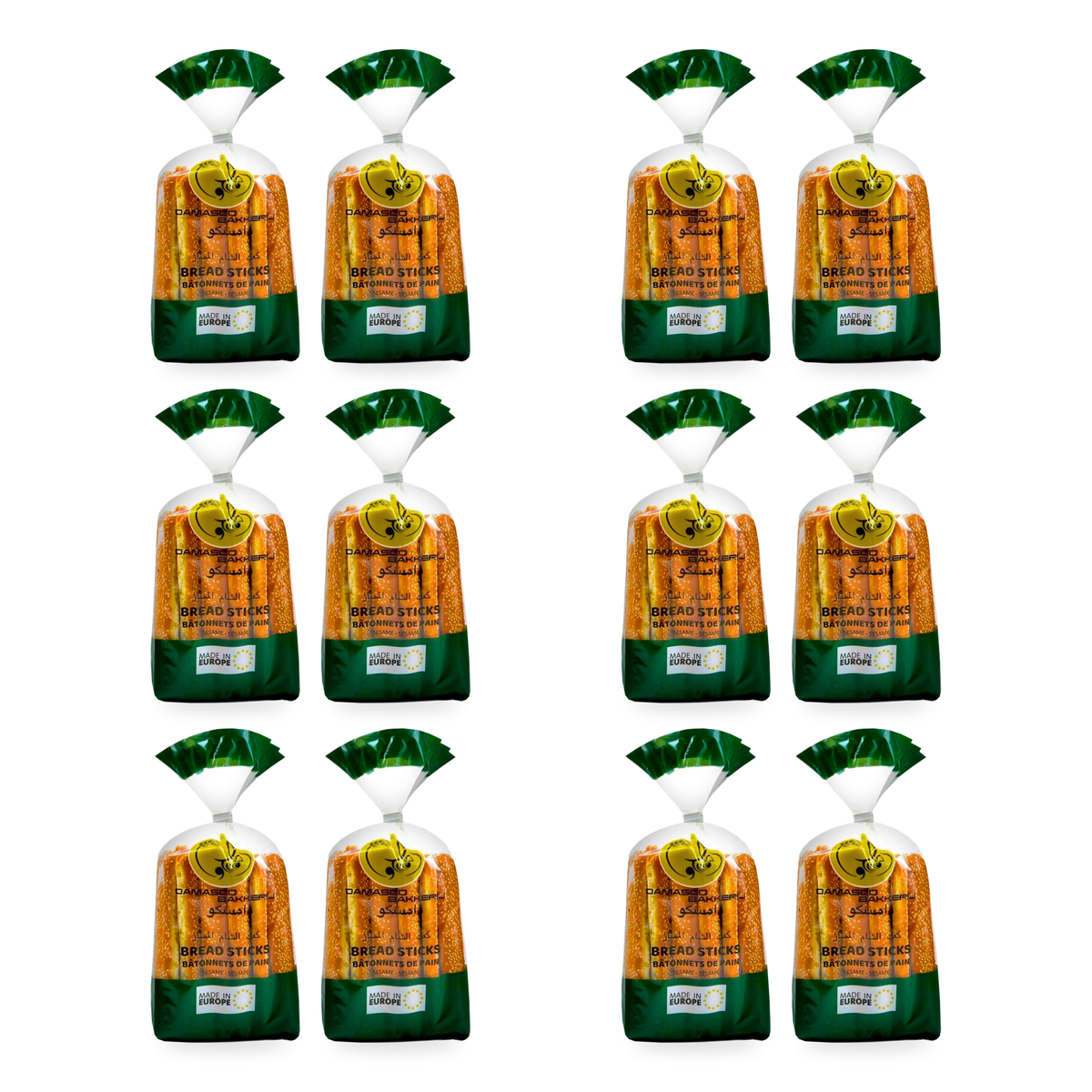 Bâtonnets de pain au sésame Damasco 250 g – lot de 12 sachets