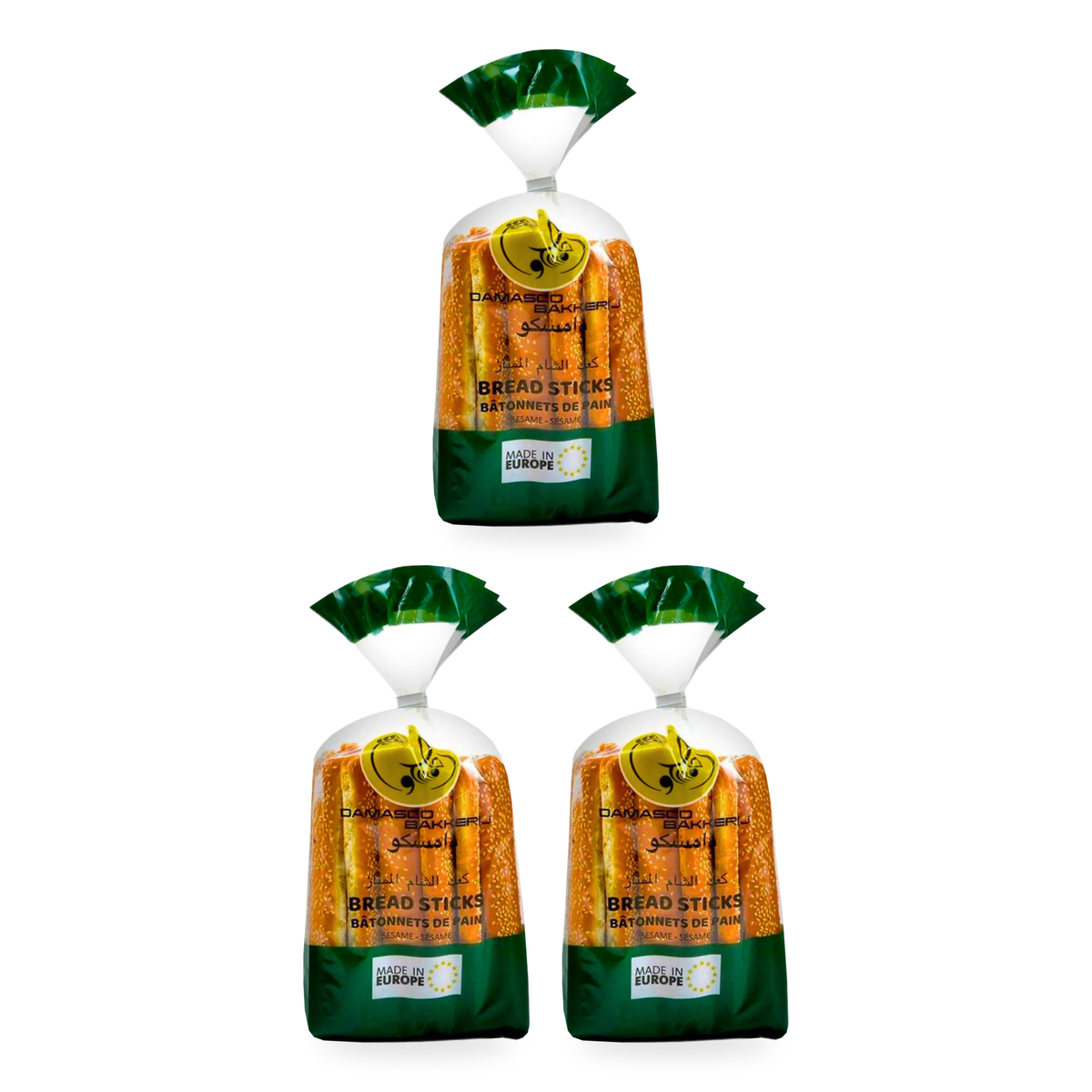 Bâtonnets de pain au sésame Damasco 250 g – lot de 3 sachets