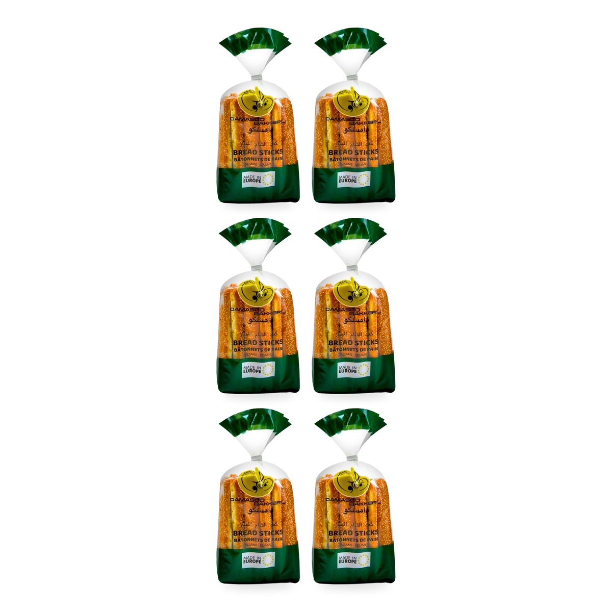 Bâtonnets de pain au sésame Damasco 250 g – lot de 6 sachets