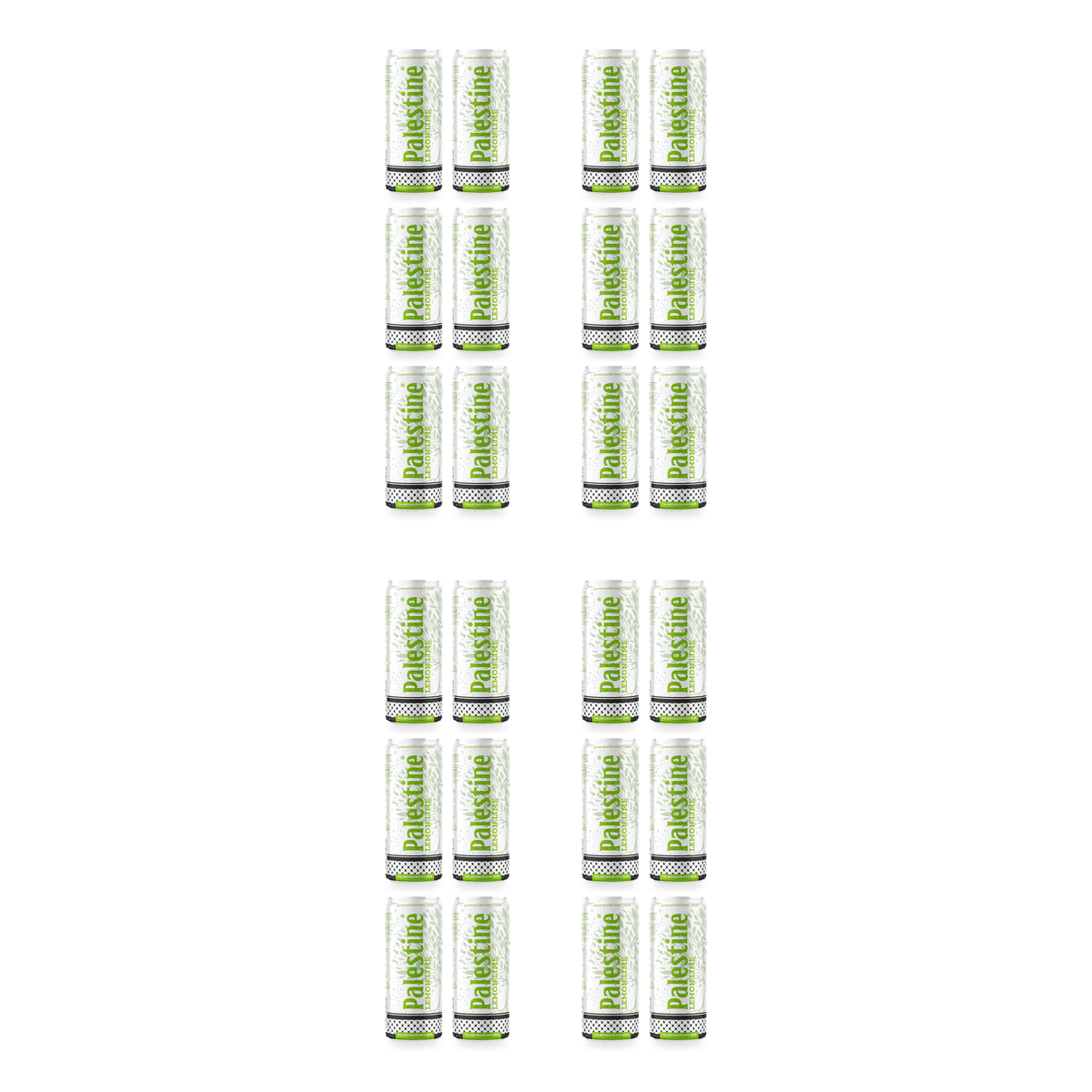 Boisson gazeuse citron-citron vert Palestine 330 ml – lot de 24 canettes
