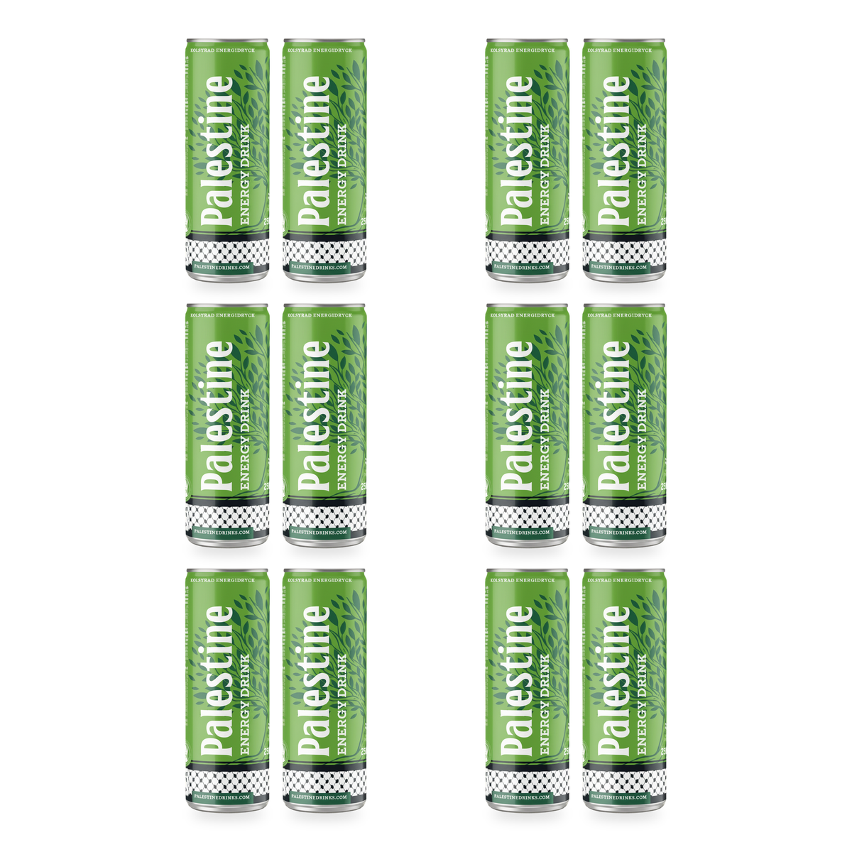 Boisson énergisante Palestine Energy Drink 250 ml - lot de 12 canettes