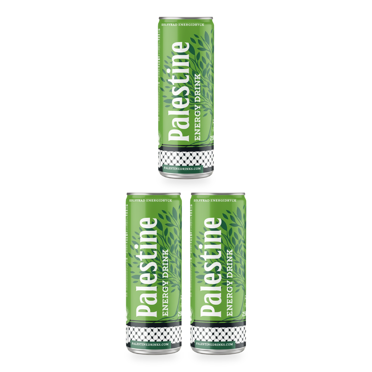 Boisson énergisante Palestine Energy Drink 250 ml - lot de 3 canettes