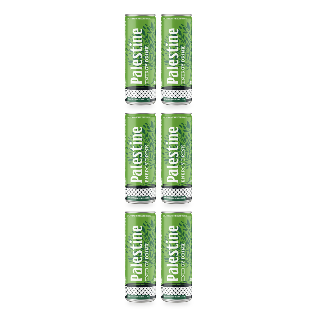 Boisson énergisante Palestine Energy Drink 250 ml - lot de 6 canettes