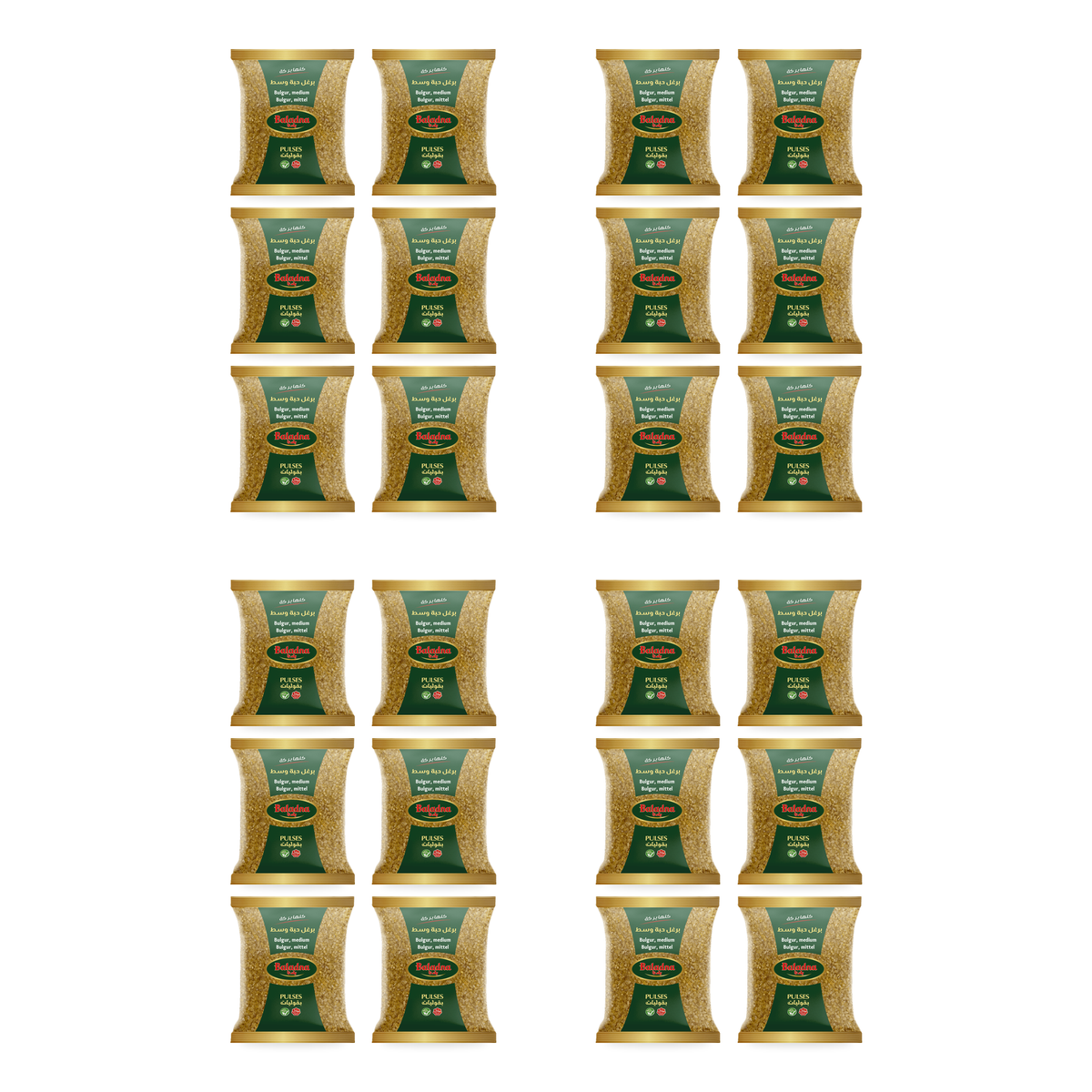 Boulgour grains moyens Baladna 900 g – Lot de 24 sachets