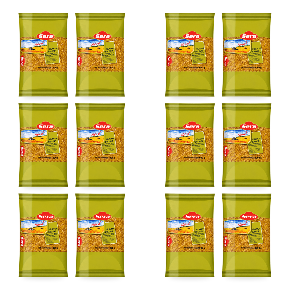 Boulgour à gros grains Sera 1 kg — lot de 12 sachets