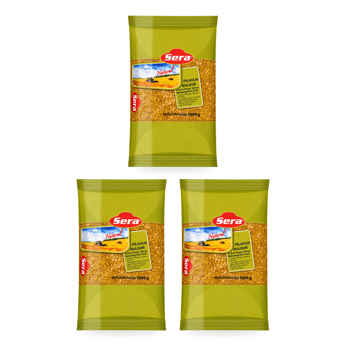 Boulgour à gros grains Sera 1 kg — lot de 3 sachets