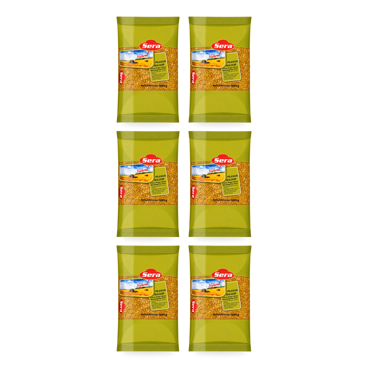 Boulgour à gros grains Sera 1 kg — lot de 6 sachets