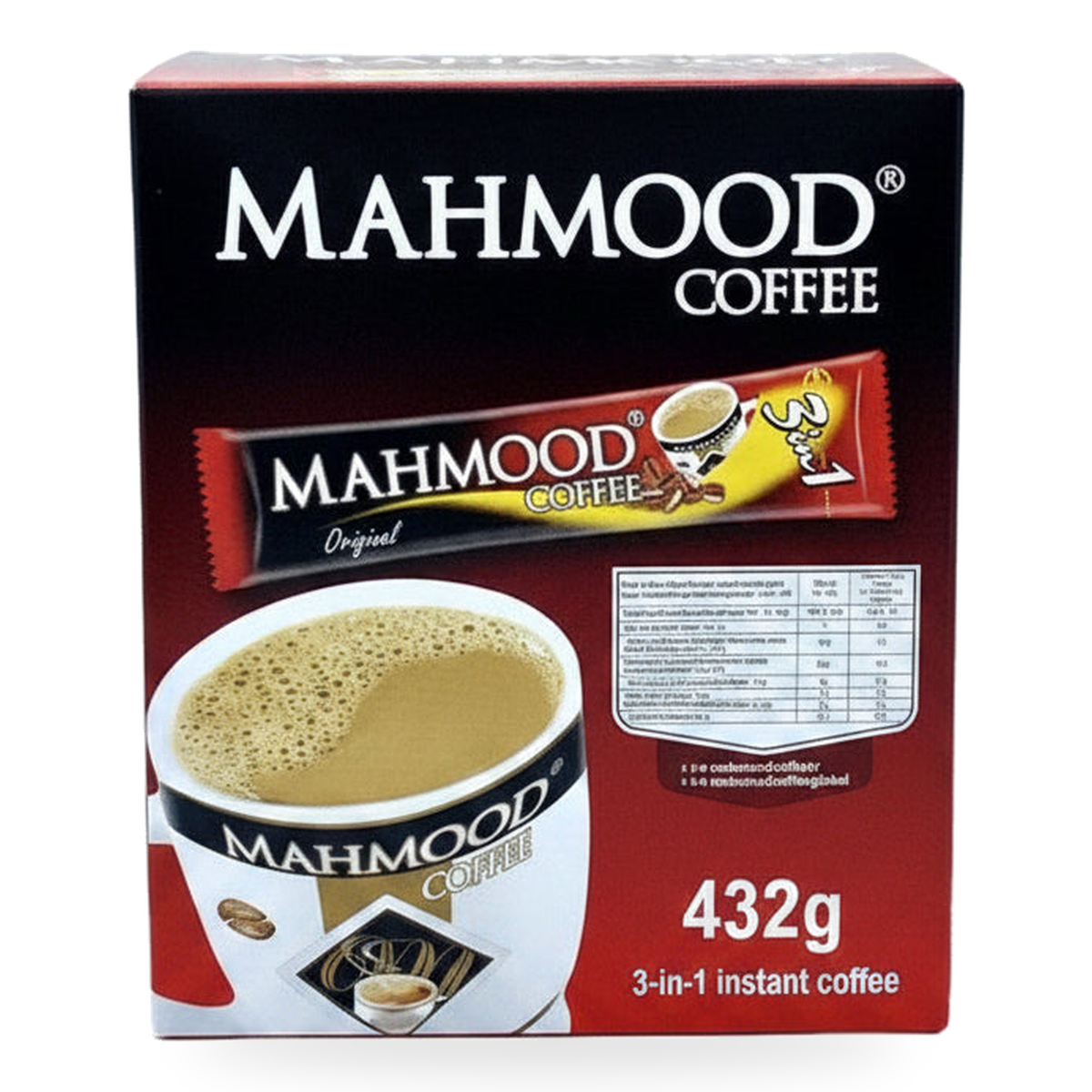 Café instantané 3-en-1 Mahmood, boîte de 432 g