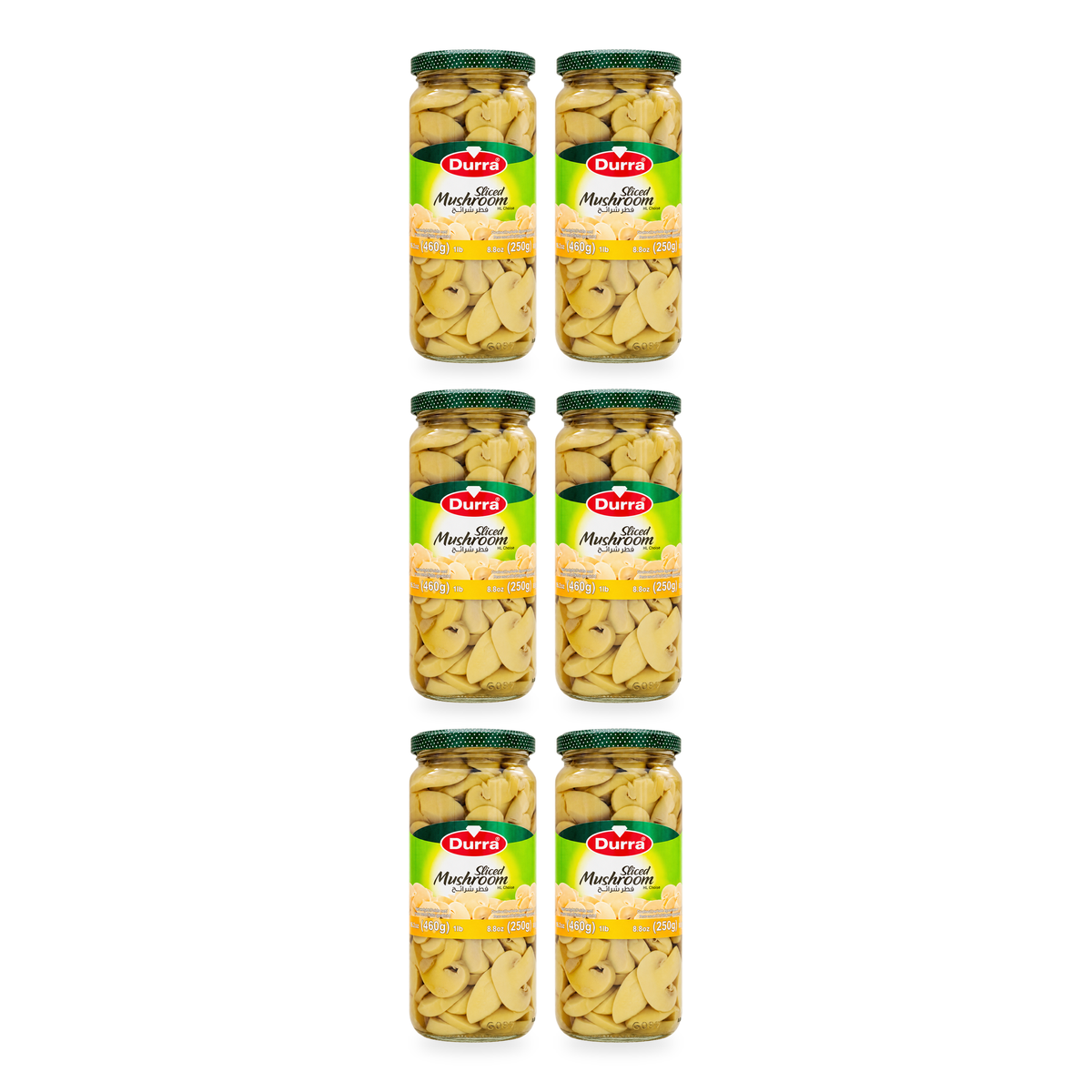 Champignons en lamelles Durra 460 g – Lot de 6 bocaux