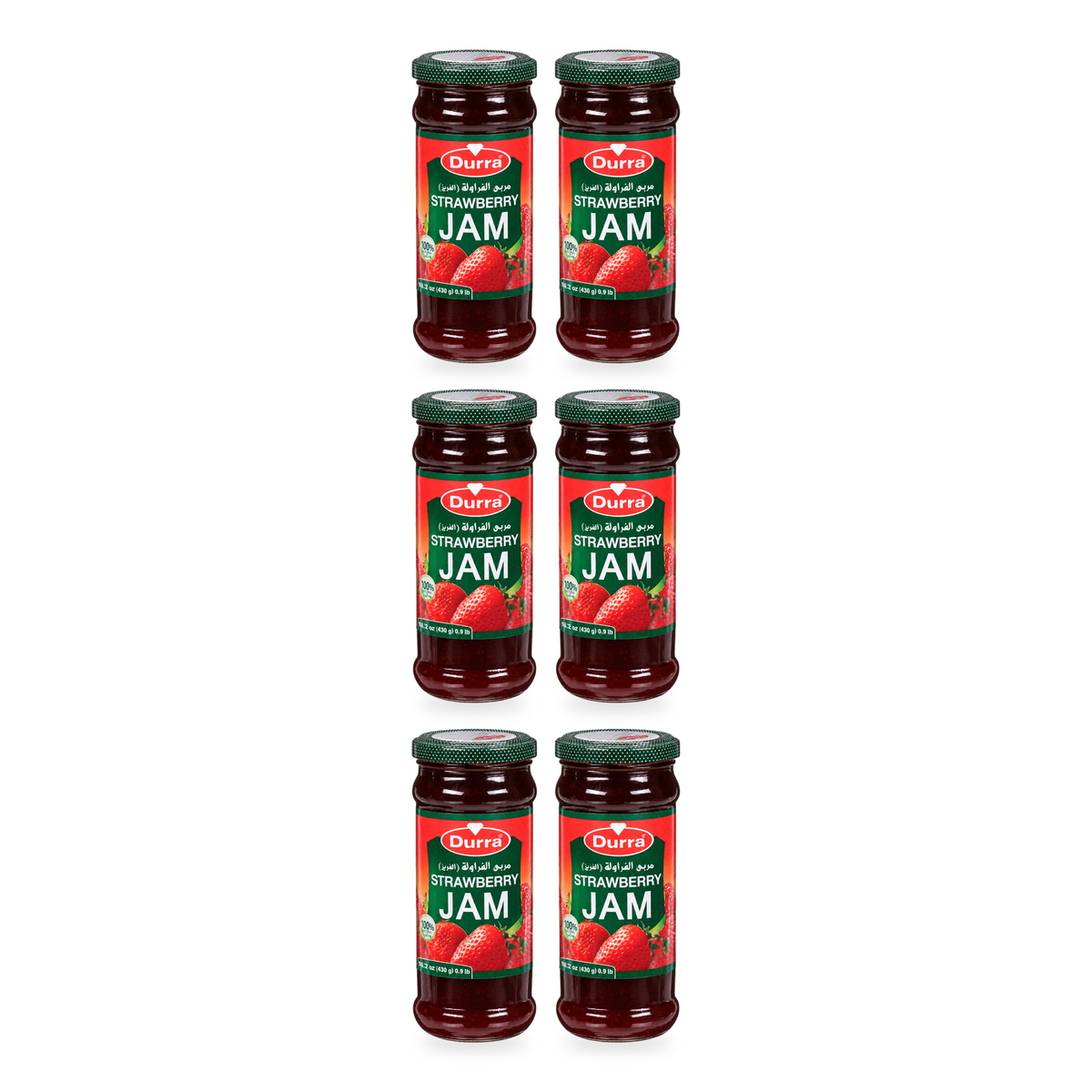 Confiture de fraise Durra 430 g – Lot de 6 pots