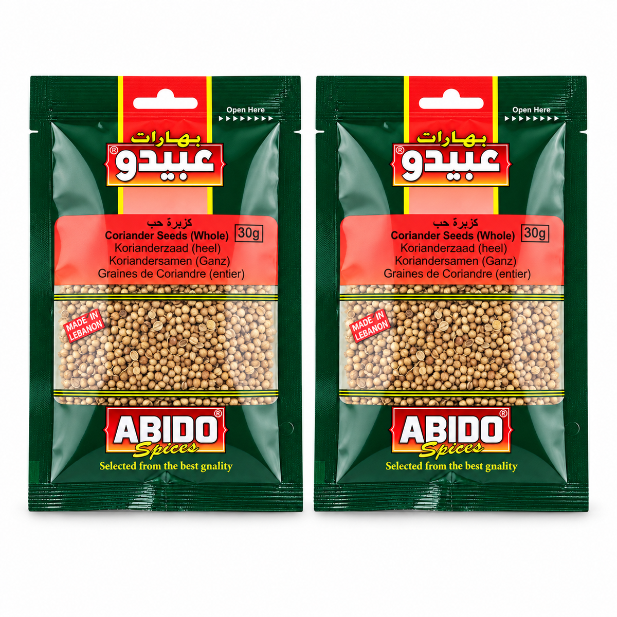 Graines de coriandre entières Abido 30 g — lot de 2 sachets