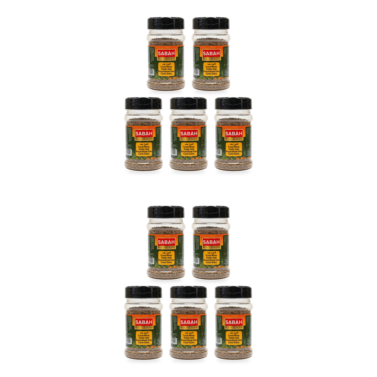 Cumin entier Sabah Sharqi 110 g – Lot de 10 pots