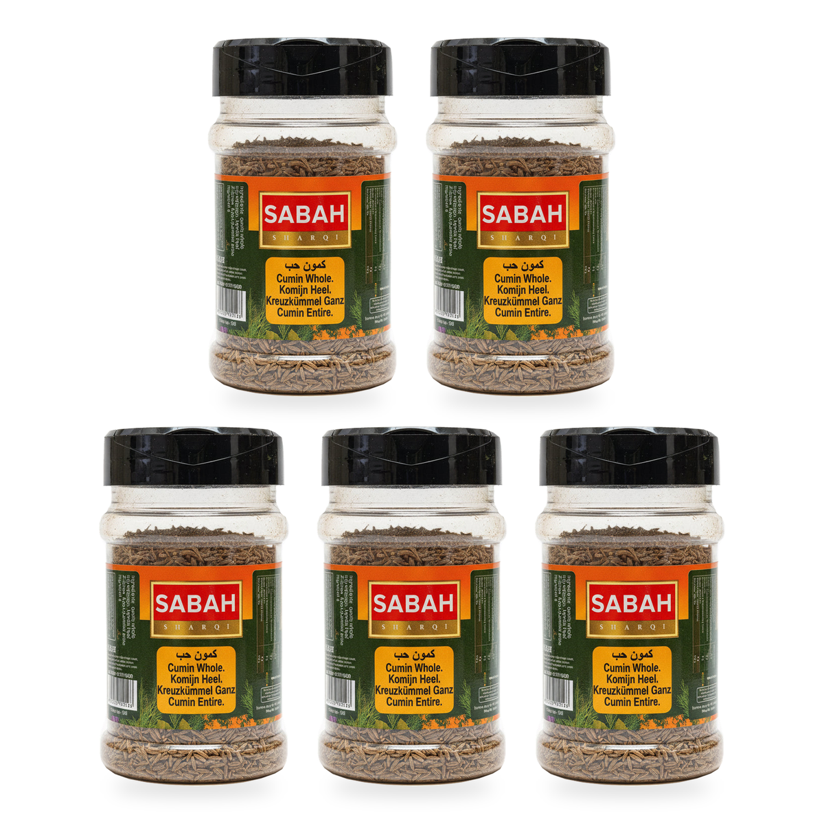 Cumin entier Sabah Sharqi 110 g – Lot de 5 pots