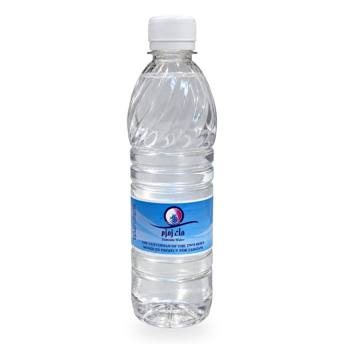 Eau de Zamzam 50 cl (500 ml) – 1 bouteille, fond blanc