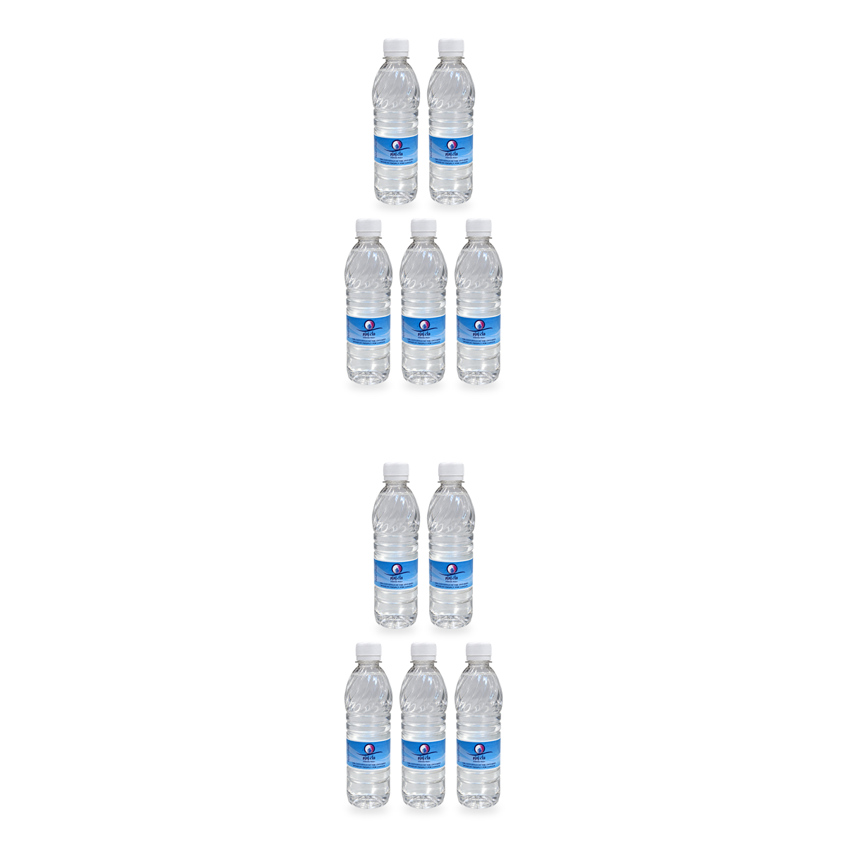 Eau de Zamzam 50 cl (500 ml) – lot de 10 bouteilles, fond blanc