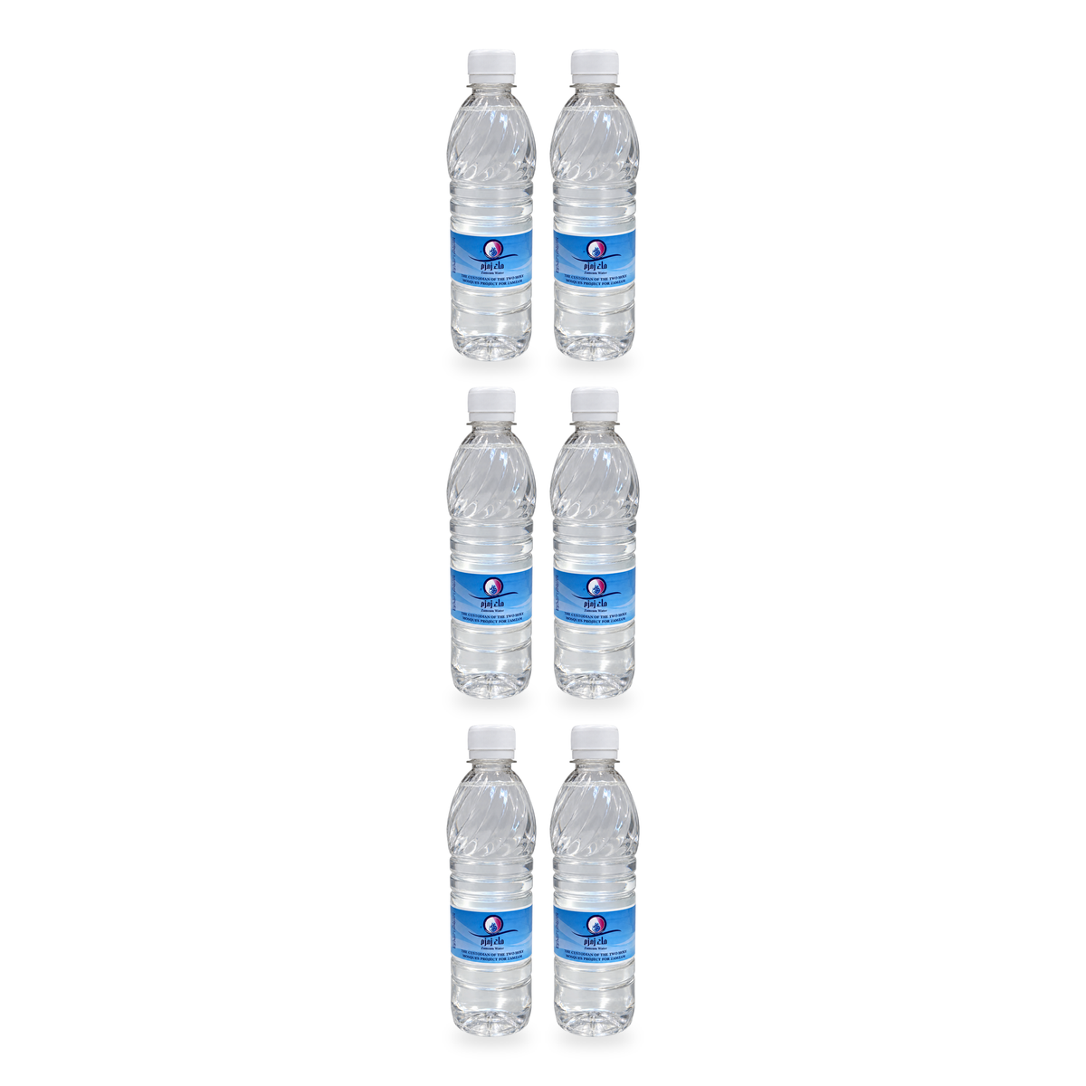 Eau de Zamzam 50 cl (500 ml) – lot de 6 bouteilles, fond blanc