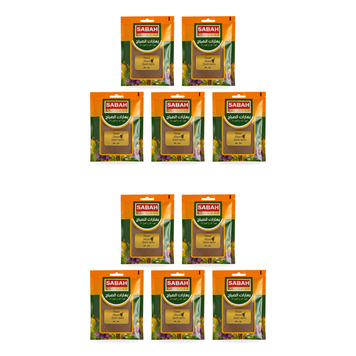 Épices douces moulues Sabah 50 g — lot de 10 sachets