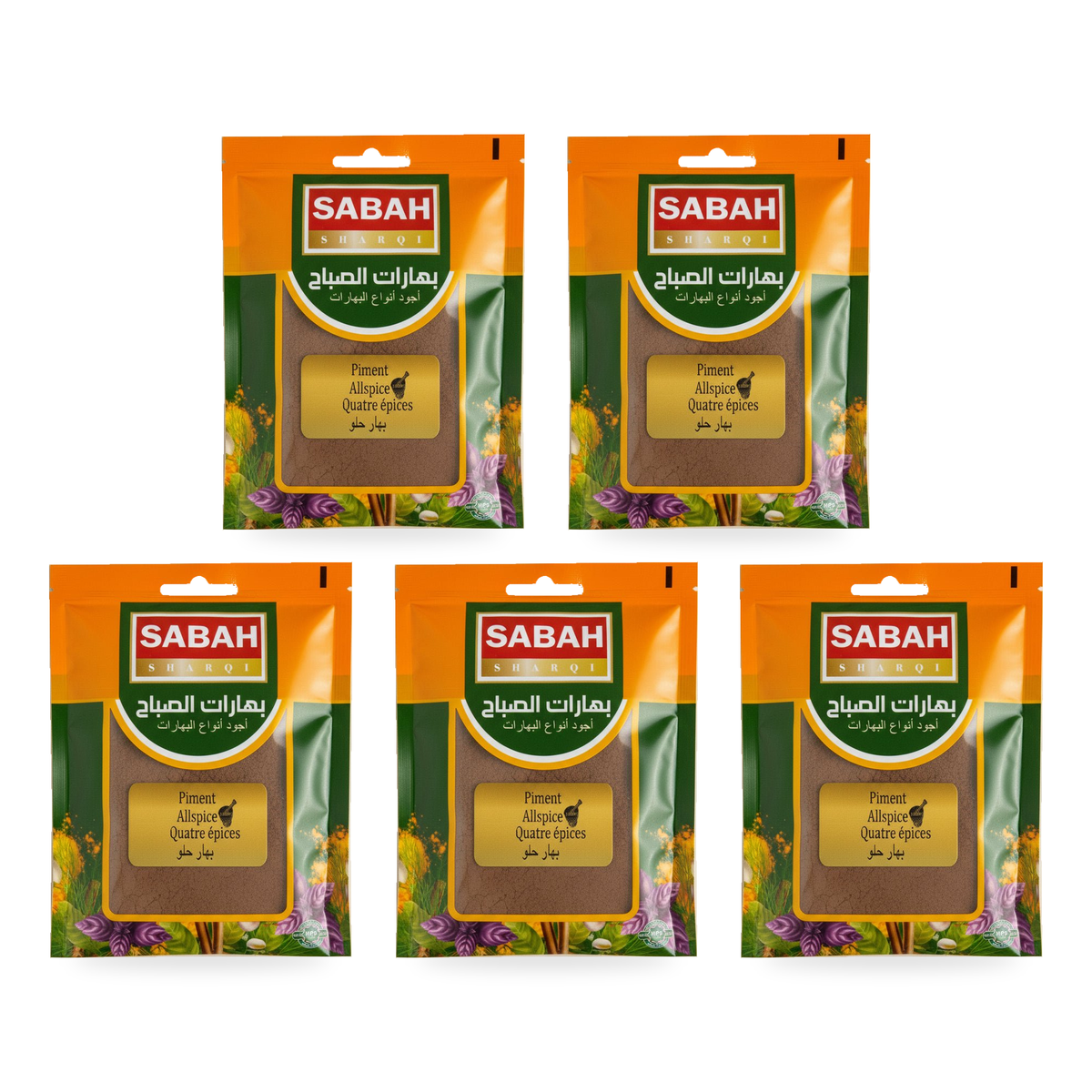 Épices douces moulues Sabah 50 g — lot de 5 sachets