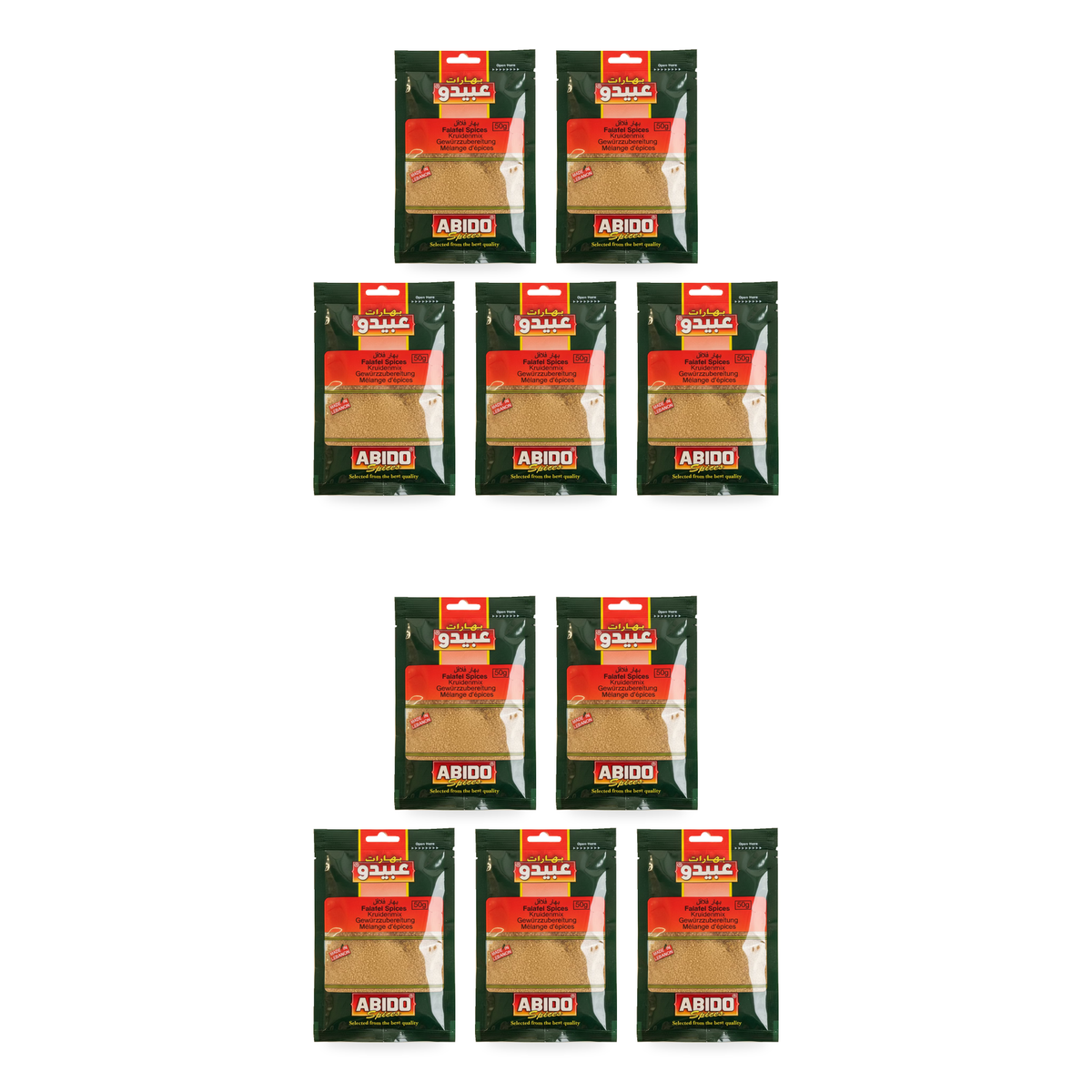 Mélange d’épices pour falafel Abido 50 g – Lot de 10 sachets