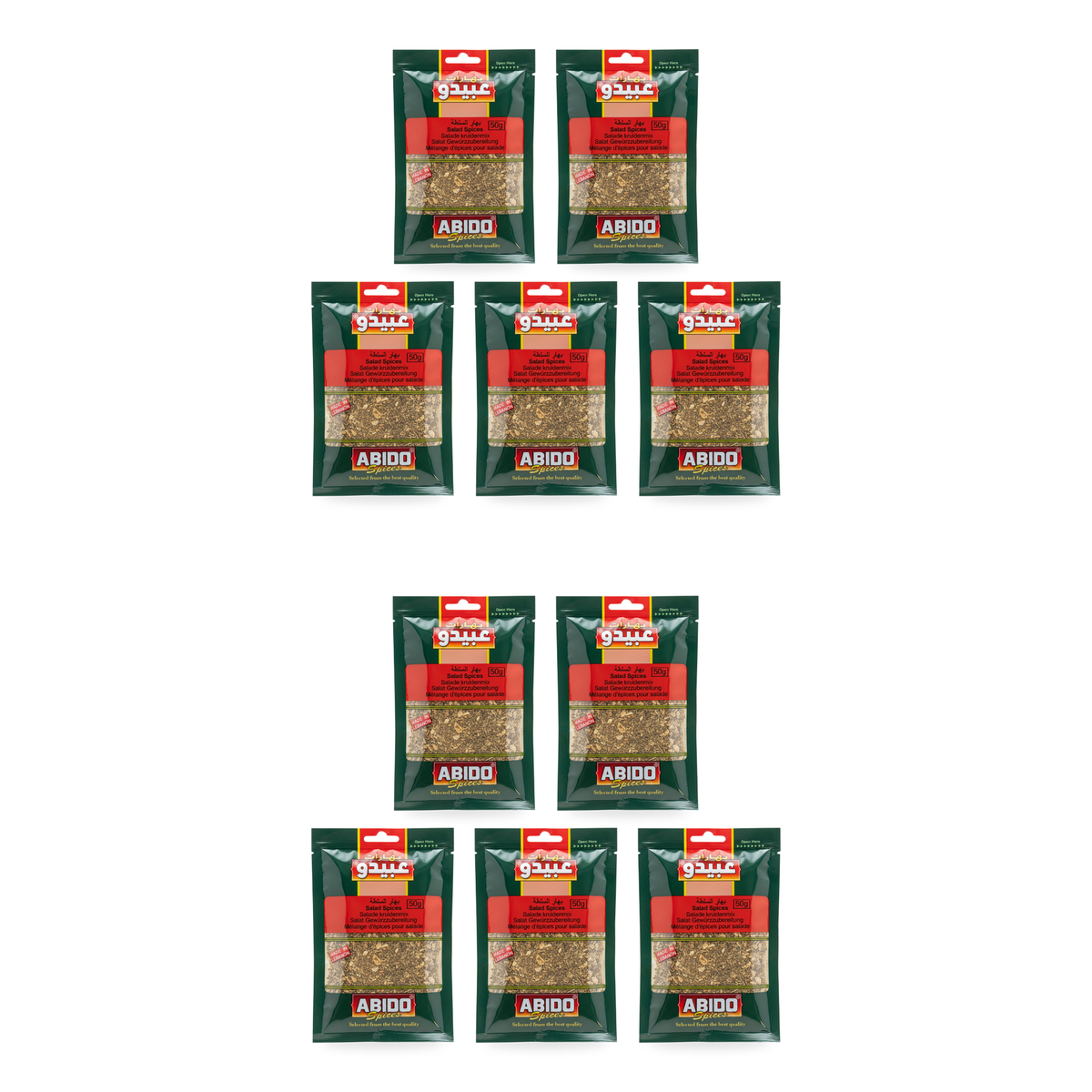 Mélange d’épices pour salade Abido 50 g - lot de 10 sachets