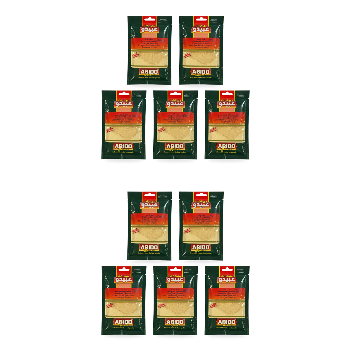 Fenugrec moulu Abido 50 g – Lot de 10 sachets