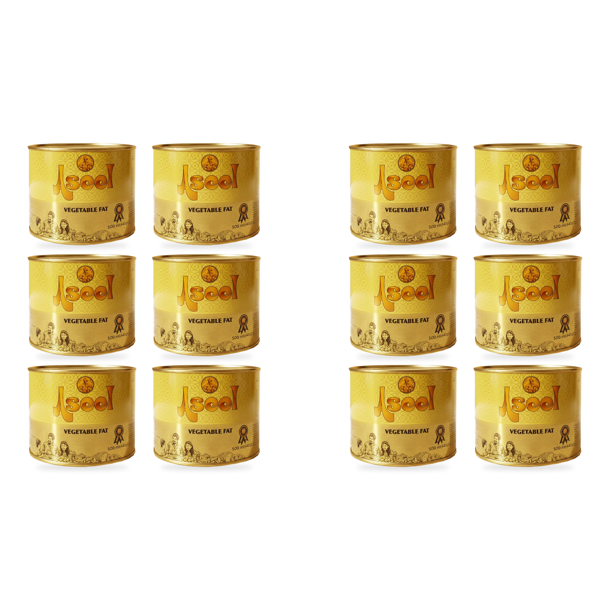 Ghee végétal Aseel 500 ml – Lot de 12 boîtes