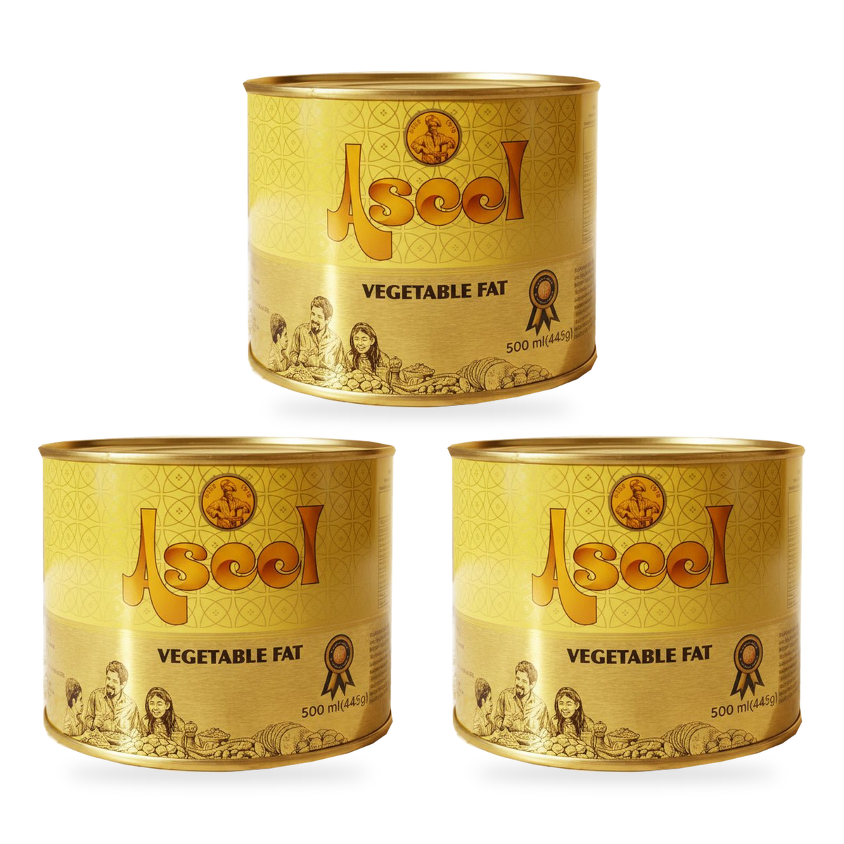 Ghee végétal Aseel 500 ml – Lot de 3 boîtes