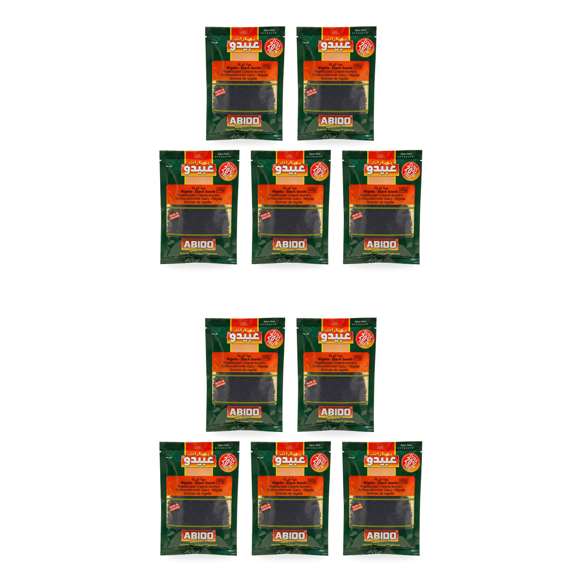 Graines de nigelle Abido 60 g – Lot de 10 sachets