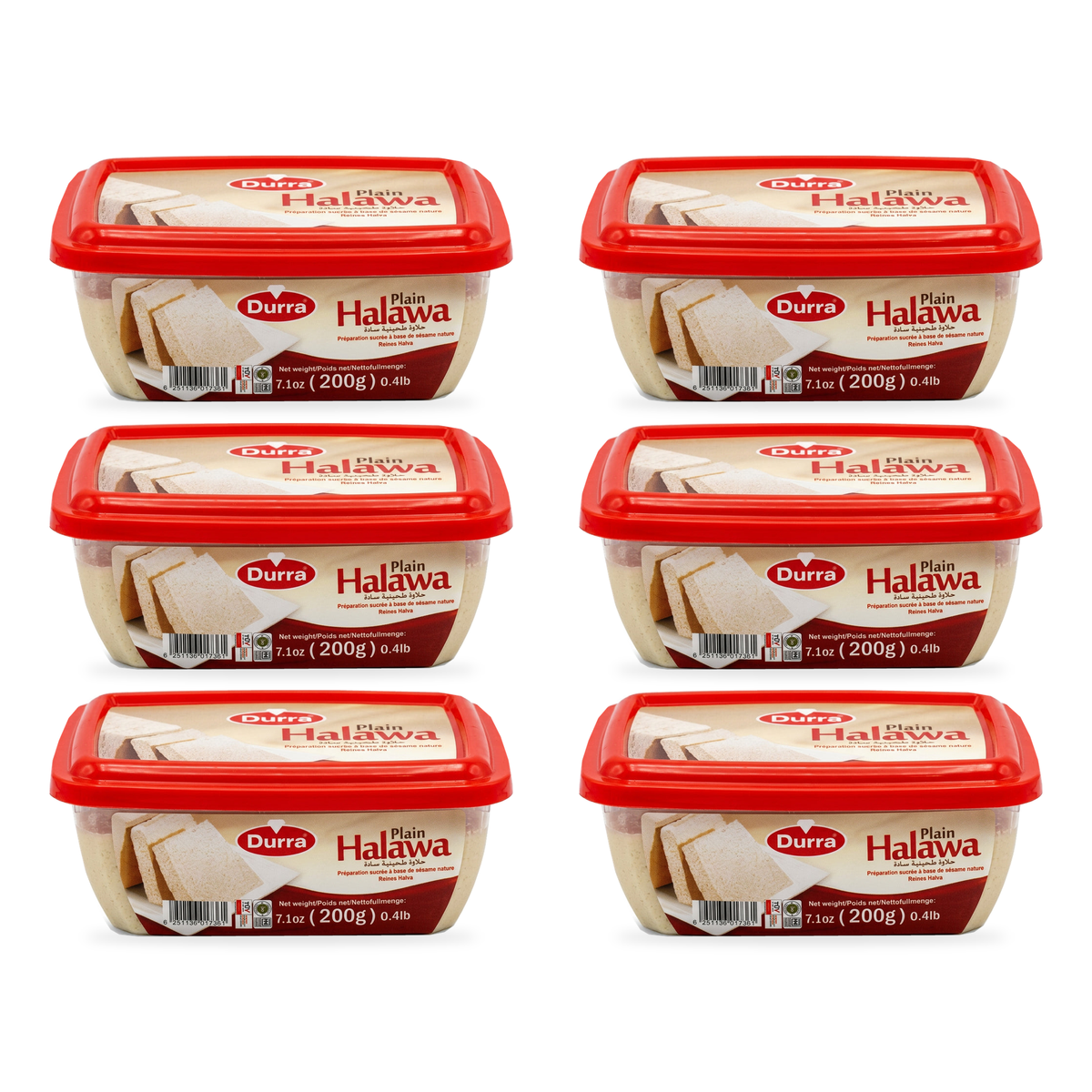 Halawa nature Durra 200 g - lot de 6 barquettes