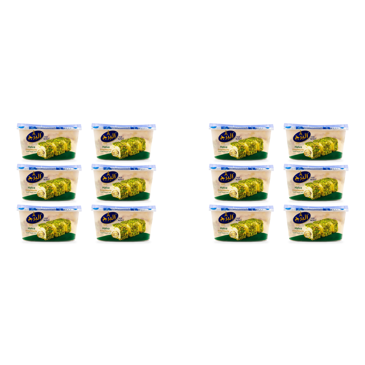 Halva extra aux pistaches Al Burj 350 g – lot de 12 boîtes