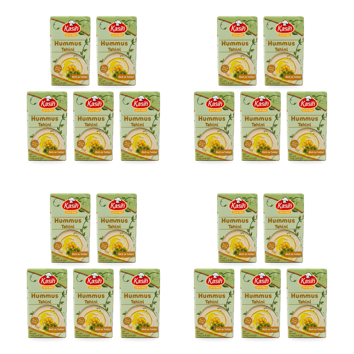 Houmous tahini Kasih 135 g – Lot de 20 boîtes