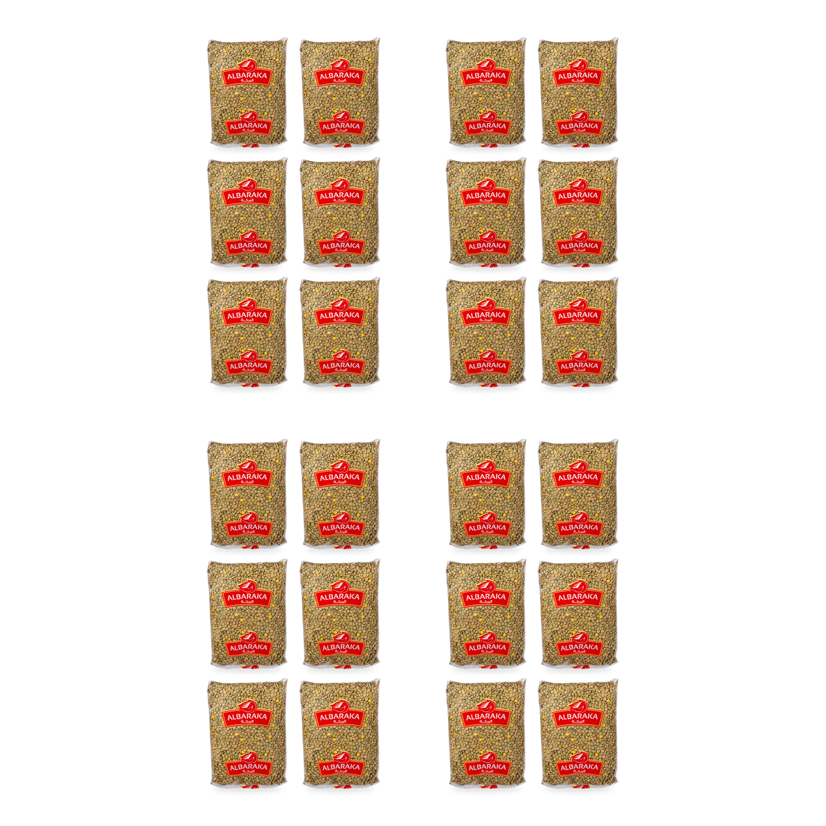 Lentilles vertes Albaraka 900 g — lot de 24 sachets