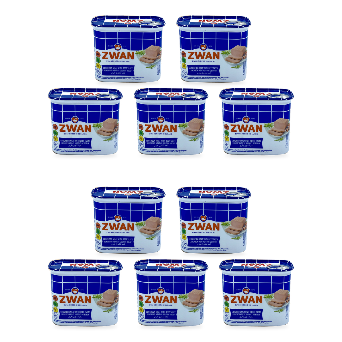 Luncheon goût bœuf Zwan 340 g - lot de 10 boîtes
