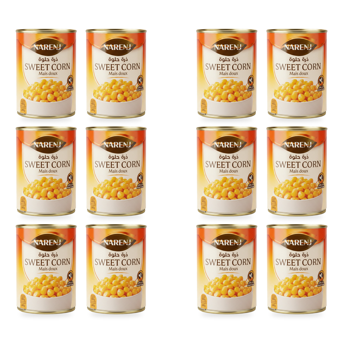Maïs doux Narenj 400 g – lot de 12 boîtes