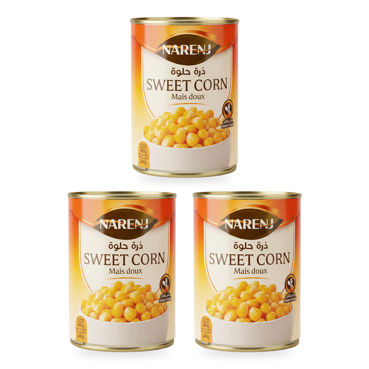 Maïs doux Narenj 400 g – lot de 3 boîtes