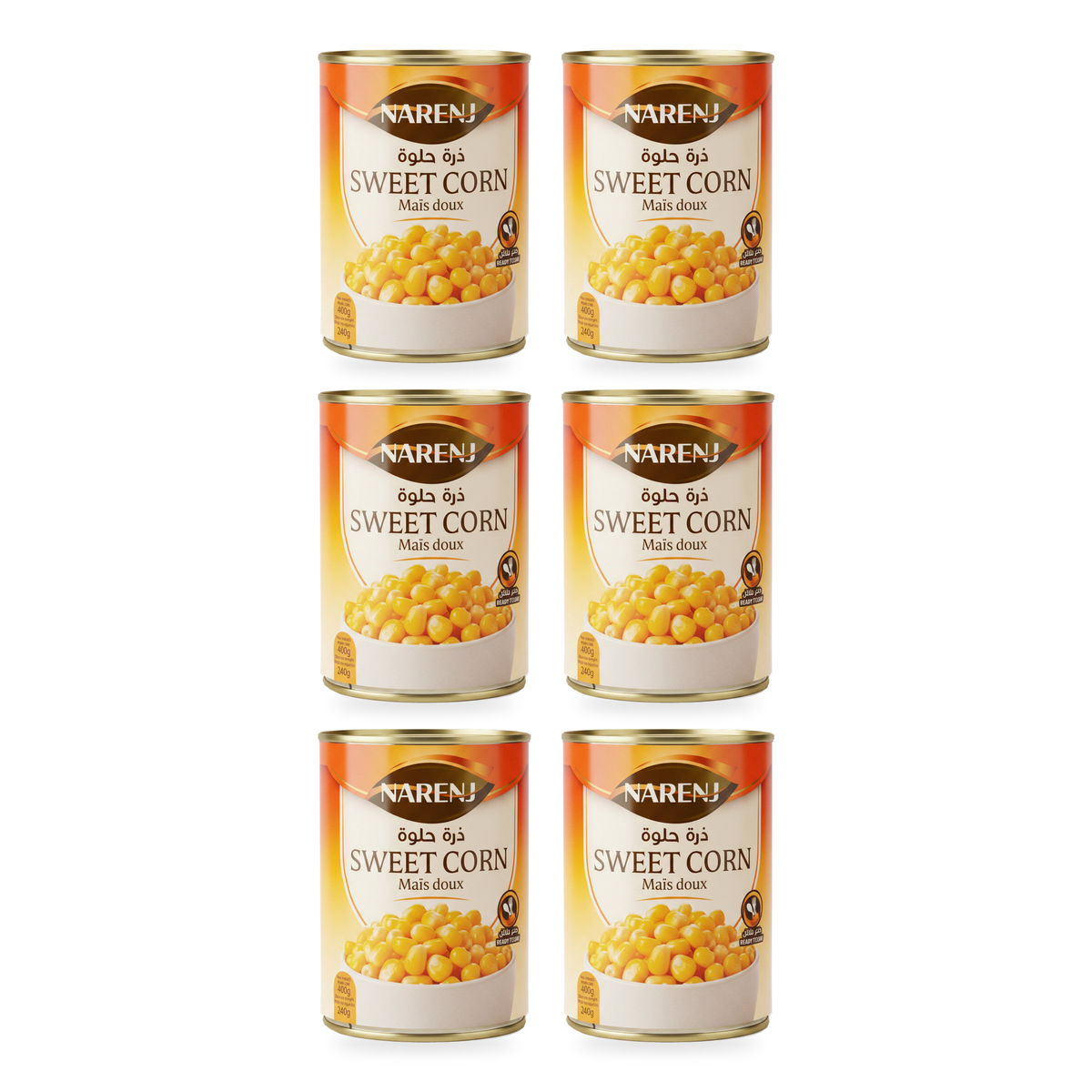 Maïs doux Narenj 400 g – lot de 6 boîtes