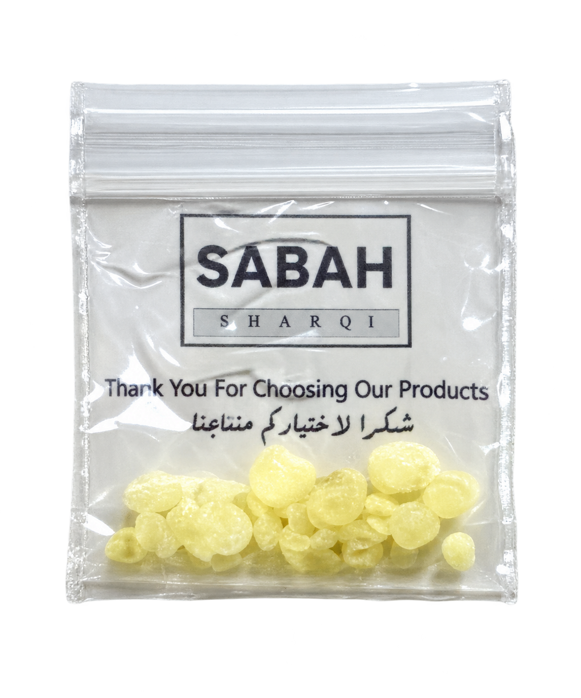 Mastic grec Mistikh Sabah – un sachet, détail du produit