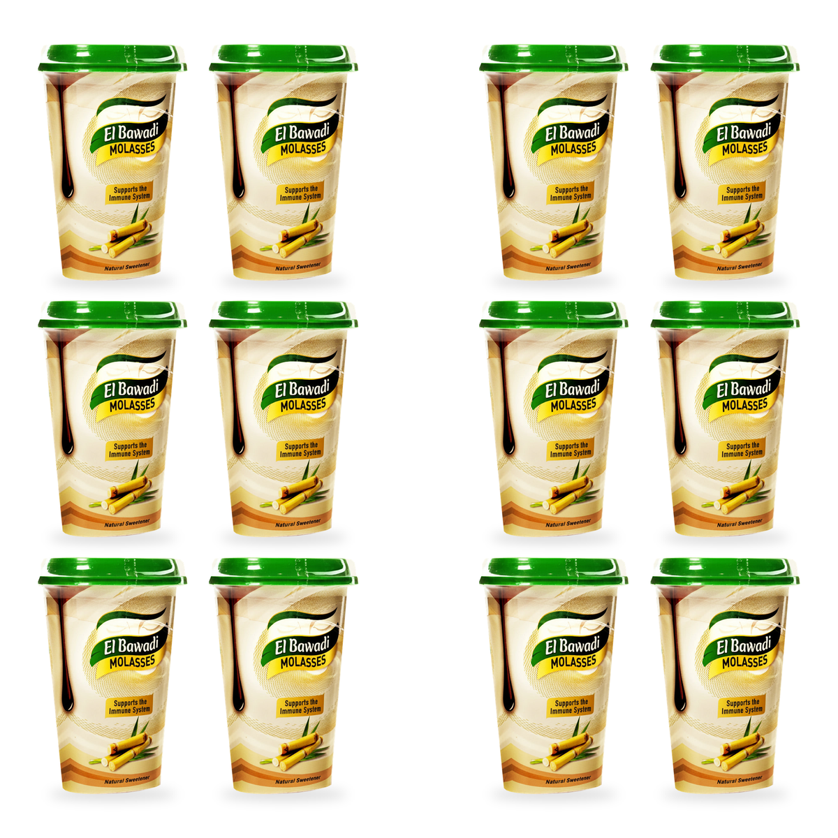 Mélasse de canne à sucre El Bawadi 340 g – lot de 12 pots