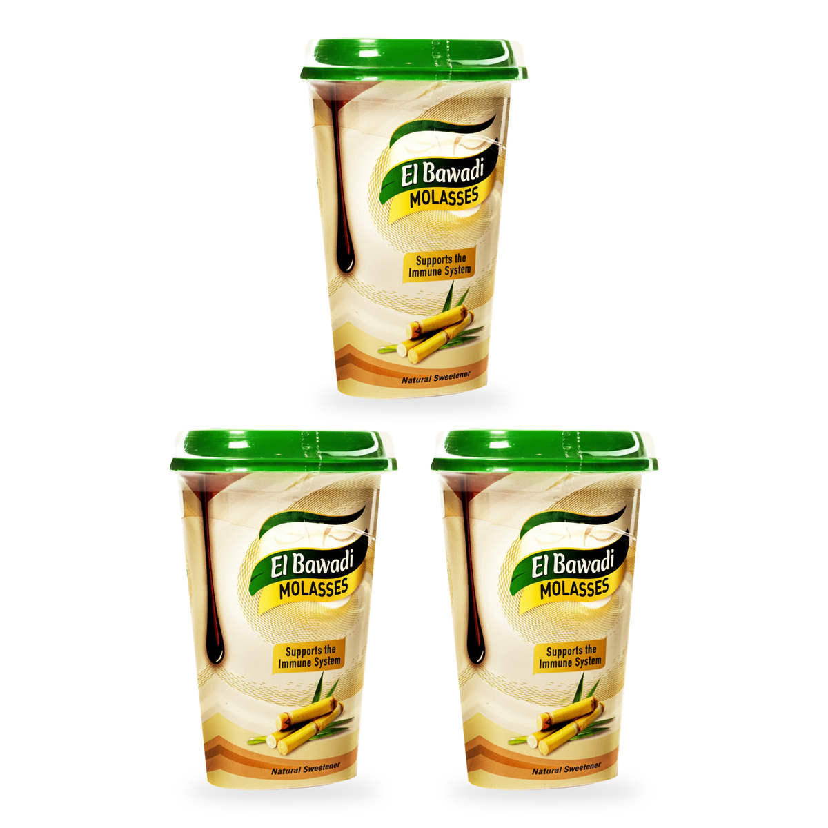 Mélasse de canne à sucre El Bawadi 340 g – lot de 3 pots