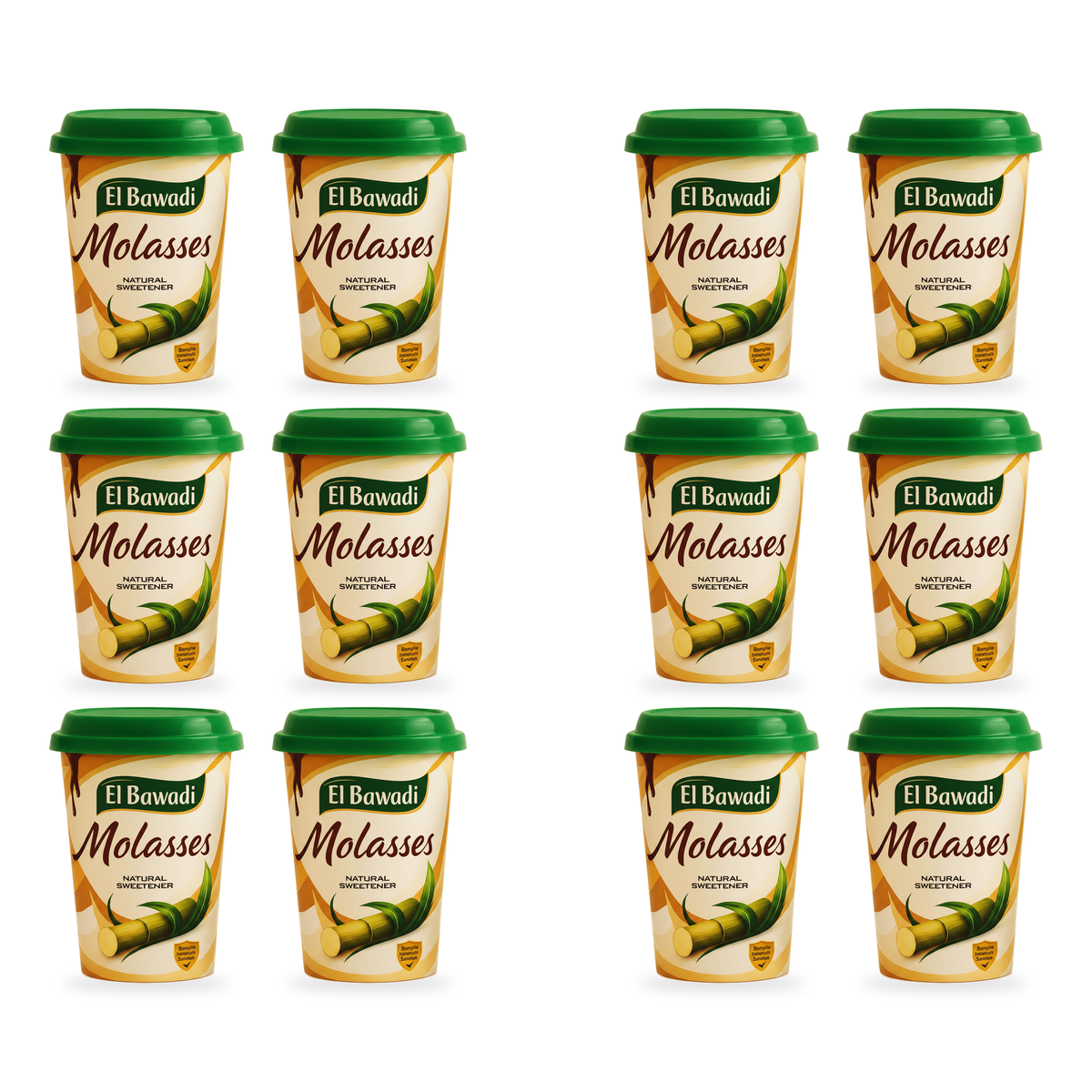 Mélasse de sucre de canne El Bawadi 680 g – Lot de 12 pots