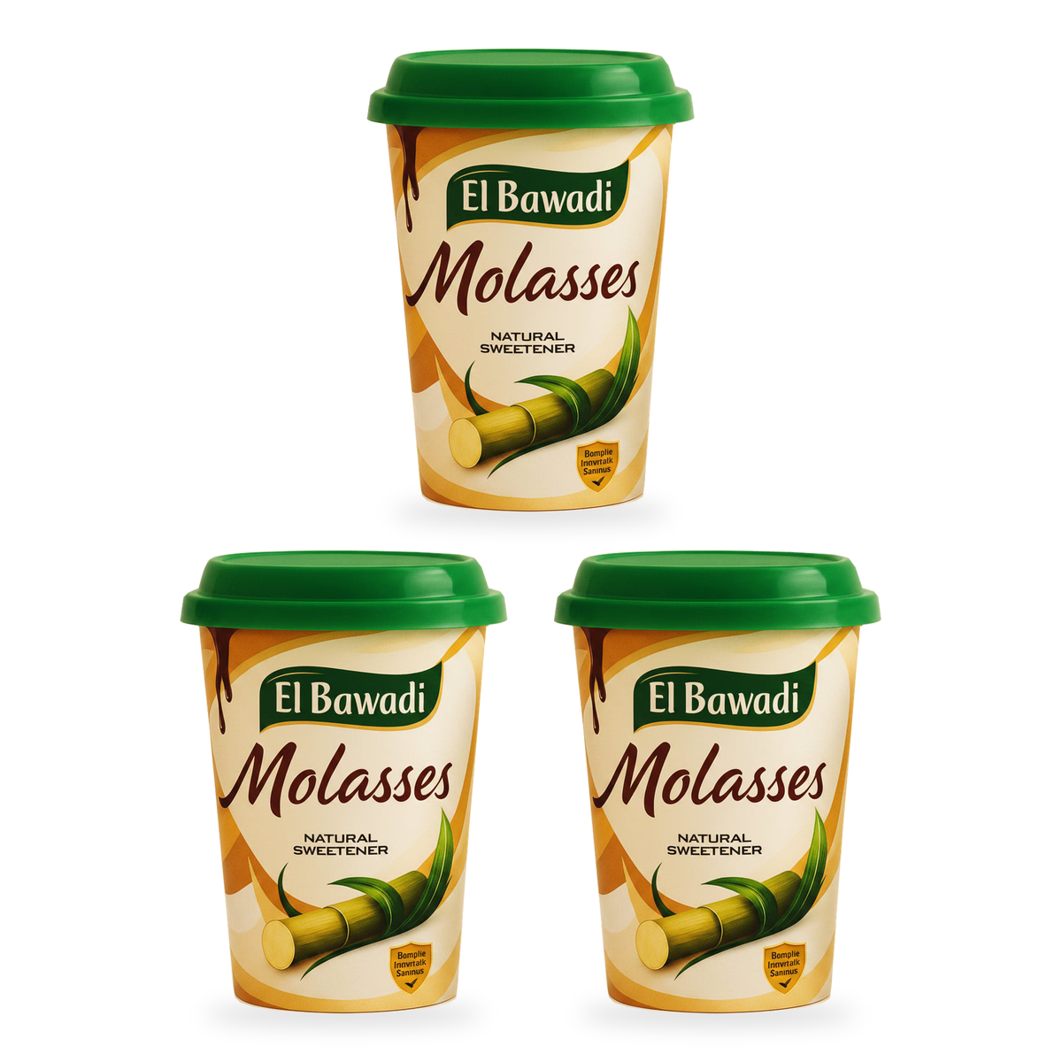 Mélasse de sucre de canne El Bawadi 680 g – Lot de 3 pots