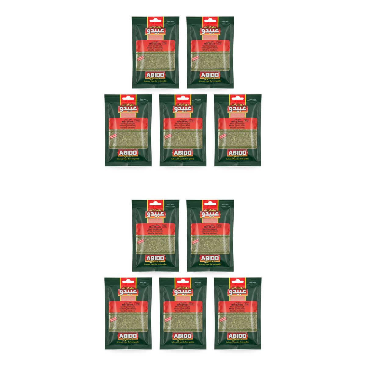 Menthe séchée Abido Spices 30 g – lot de 10 sachets