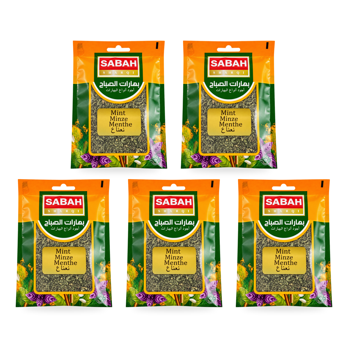 Menthe séchée Sabah 20 g – lot de 5 sachets