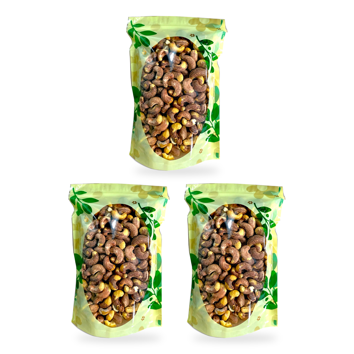 Noix de cajou grillées avec peau 500 g – Lot de 3 sachets