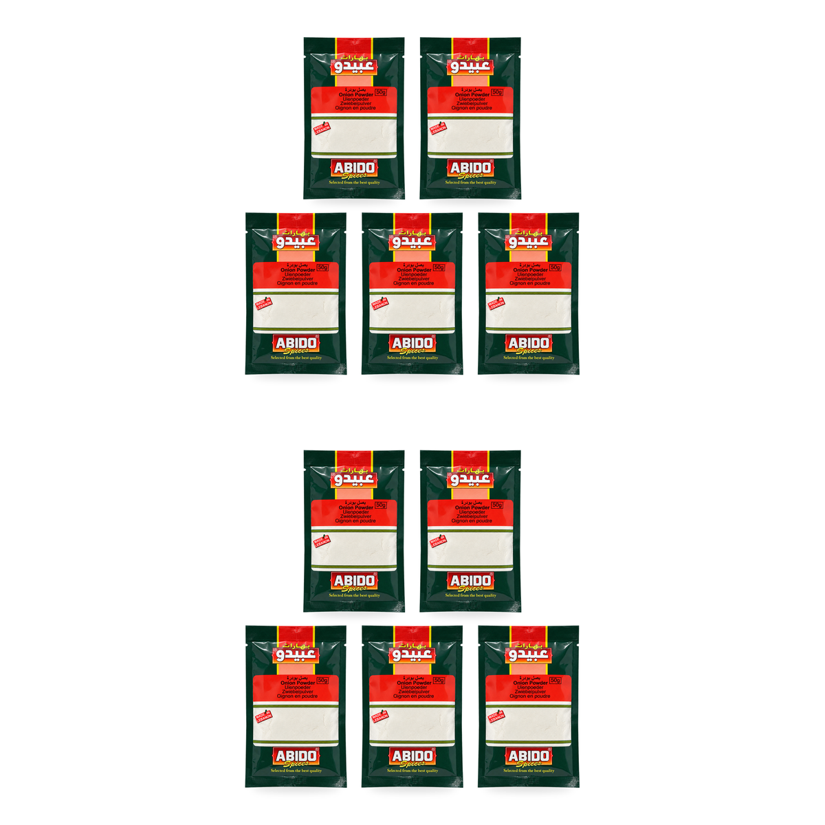 Oignon en poudre Abido Spices 50 g – lot de 10 sachets