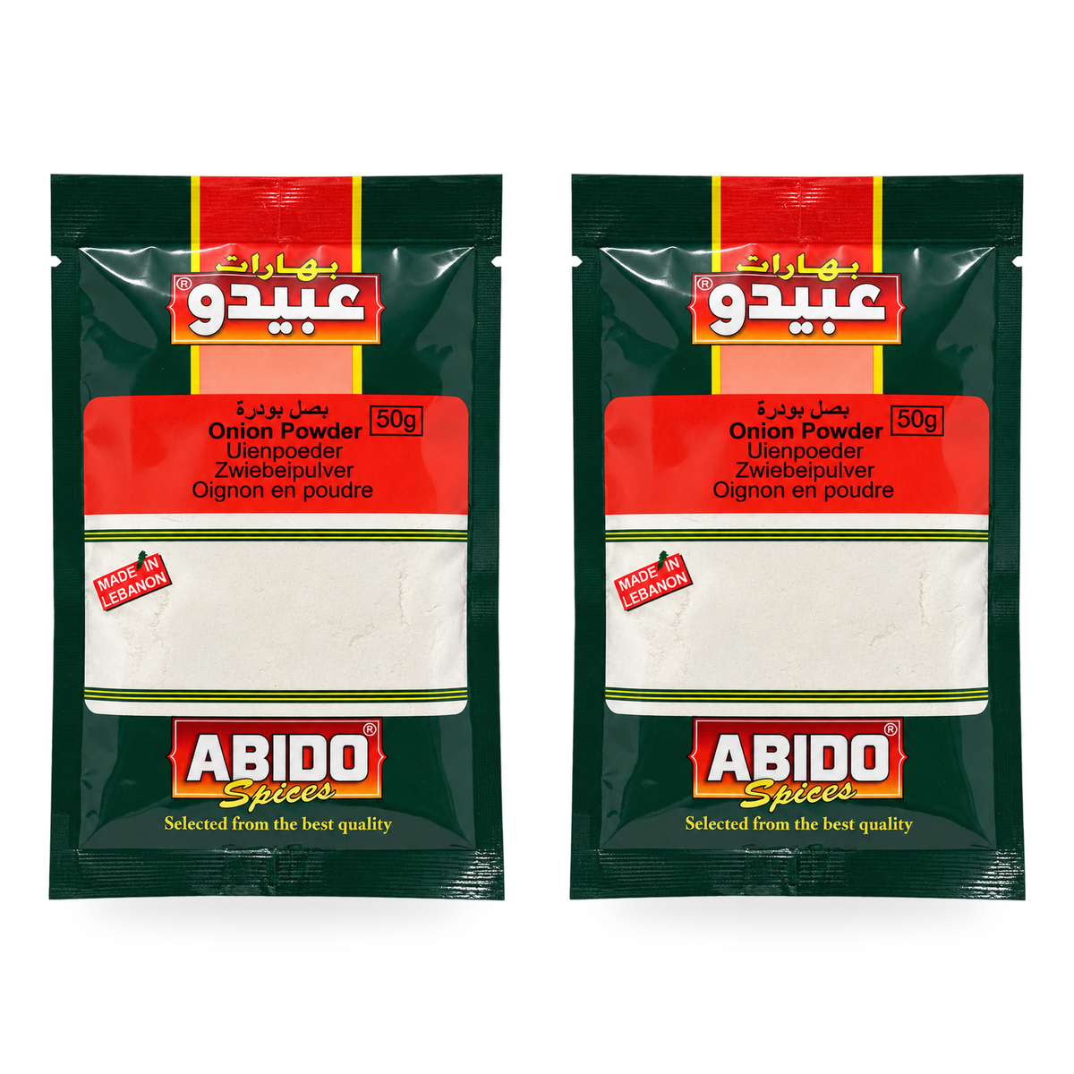 Oignon en poudre Abido Spices 50 g – lot de 2 sachets