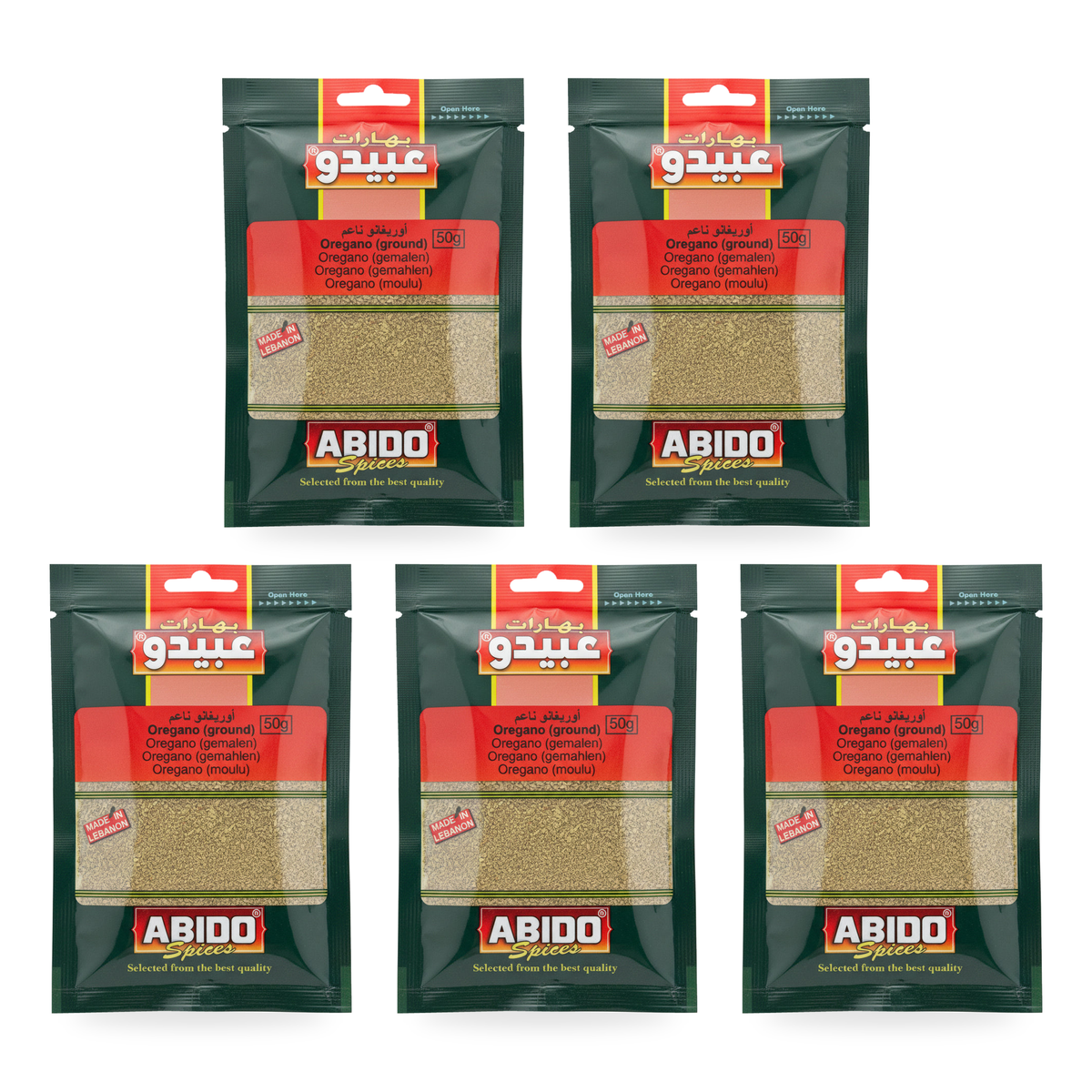Origan moulu Abido 50 g – Lot de 5 sachets