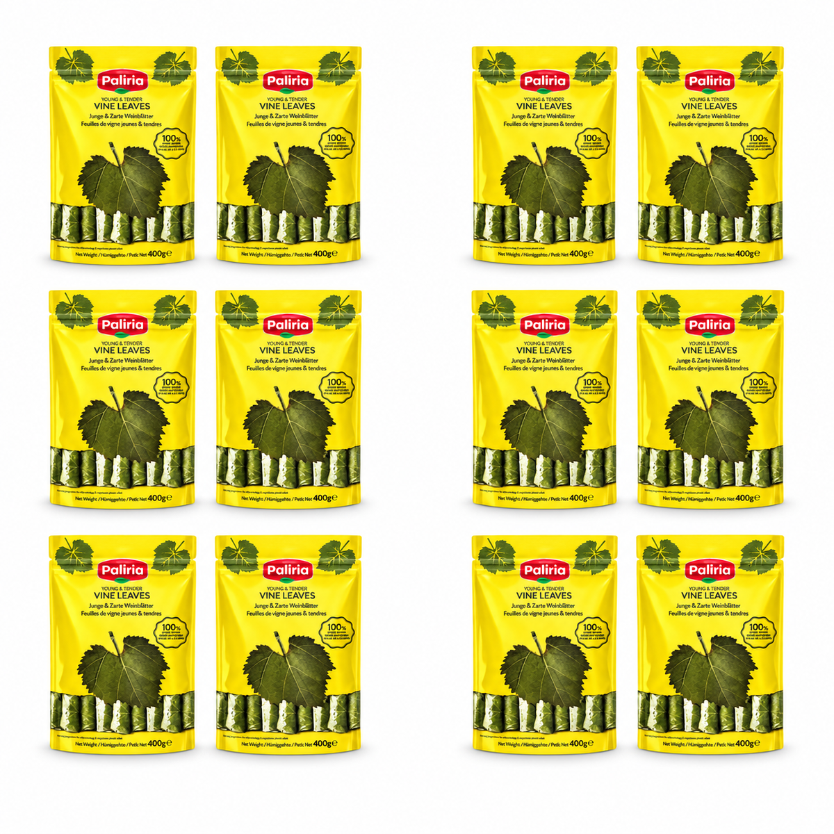 Paliria feuilles de vigne 400 g — 12 sachets